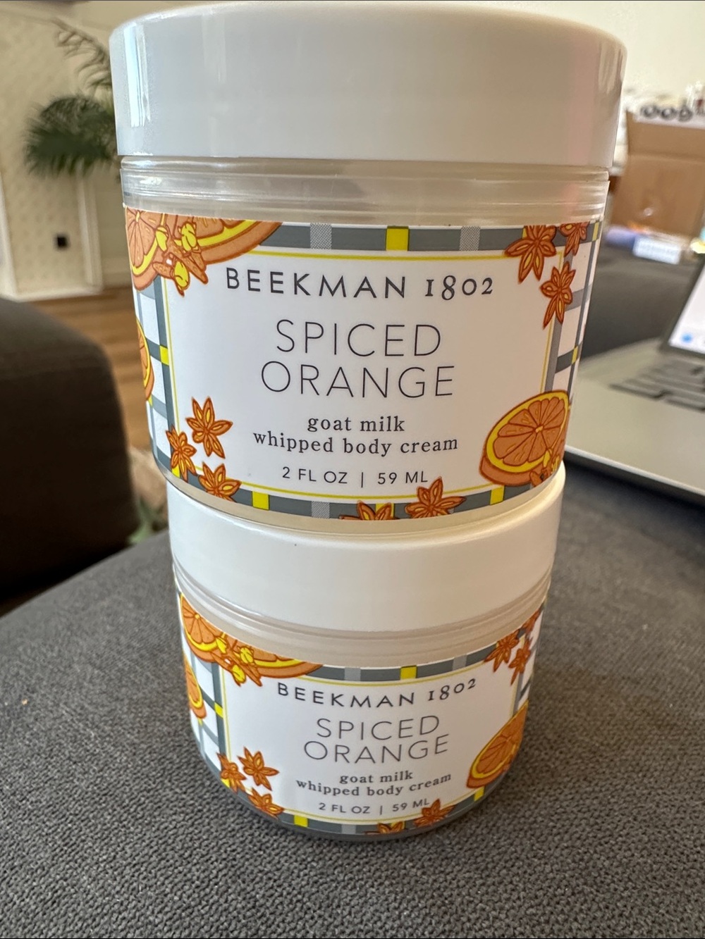 TWO Beekman 1802 Spiced Orange Whipped Body Creams - brand new